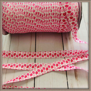Lips 5/8" FOE Ribbon Fold Over Elastic By The Yard Picture 0 Lips 5/8" FOE Ribbon Fold Over Elastic By The Yard Picture 0