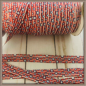 Stars and Stripes 5/8" FOE Ribbon Fold Over Elastic By The Yard Picture 0