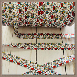 Valentine with Cupid 5/8" FOE Ribbon Fold Over Elastic By The Yard Picture 0