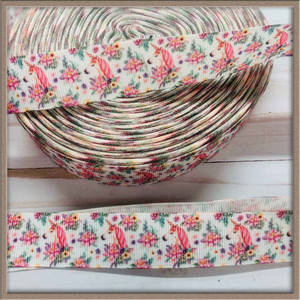 Floral Unicorn 7/8" Grosgrain Ribbon By The Yard Picture 0 Floral Unicorn 7/8" Grosgrain Ribbon By The Yard Picture 0