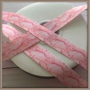 Pink Marble Grain 7/8" Grosgrain Ribbon By The Yard Picture 0 Pink Marble Grain 7/8" Grosgrain Ribbon By The Yard Picture 0