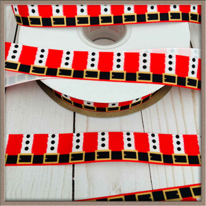 Santa Claus Belt 1" Grosgrain Ribbon By The Yard Picture 0 Santa Claus Belt 1" Grosgrain Ribbon By The Yard Picture 0