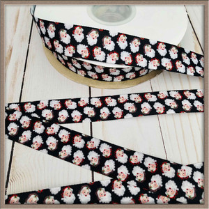 Jolly Santa Claus 1" Grosgrain Ribbon By The Yard Picture 0 Jolly Santa Claus 1" Grosgrain Ribbon By The Yard Picture 0