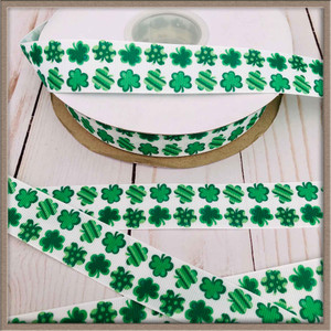 Shamrock 1" Grosgrain Ribbon By The Yard Picture 0 Shamrock 1" Grosgrain Ribbon By The Yard Picture 0