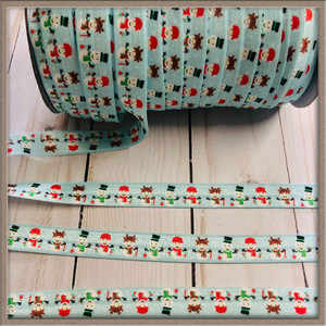 Snowman Theme 5/8" FOE Ribbon Fold Over Elastic By The Yard Picture 0 Snowman Theme 5/8" FOE Ribbon Fold Over Elastic By The Yard Picture 0