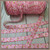 Pink C with Flowers 5/8" FOE Ribbon Fold Over Elastic Picture 1