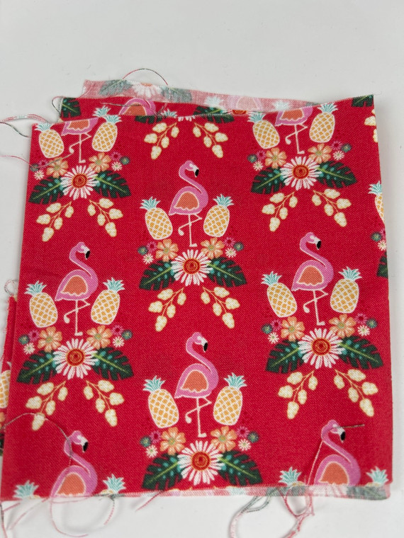 Flamingo Pineapple Cotton Fabric