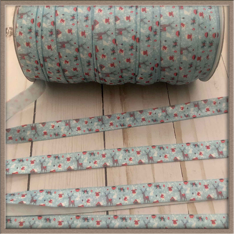 Winter Wonderland 5/8" FOE Ribbon Fold Over Elastic By The Yard Picture 0