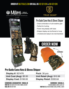 Pro Guide Camo Hats & Gloves Shipper - 36pcs
