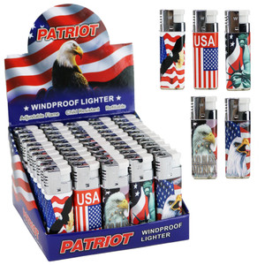 $1.99 Patriotic Windproof Turbo Lighter (1000 lighters per quantity ordered) $1.99 Patriotic Windproof Turbo Lighter (1000 lighters per quantity ordered)