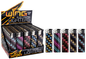 $1.99 Geometric Electronic Lighter (50/1000) (1000 lighters per quantity ordered) $1.99 Geometric Electronic Lighter (50/1000) (1000 lighters per quantity ordered)