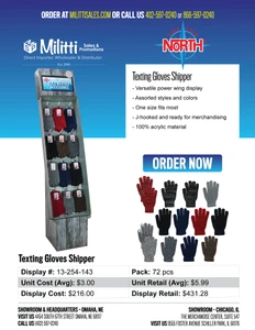 Texting Gloves Shipper - 72pcs