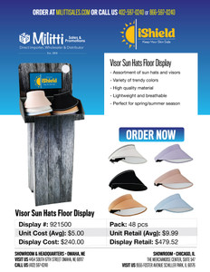 Visor Sun Hats Floor Display - 48pcs
