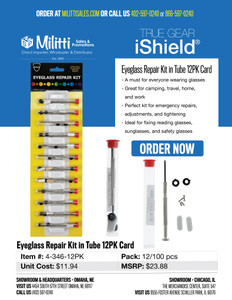 $23.88 Eyeglass Repair Kit in Tube 12PK Card $23.88 Eyeglass Repair Kit in Tube 12PK Card