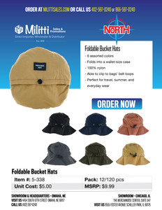 $9.99 Foldable Bucket Hats $9.99 Foldable Bucket Hats