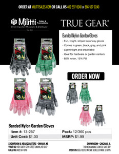 $3.99 Banded Nylon Garden Gloves $3.99 Banded Nylon Garden Gloves