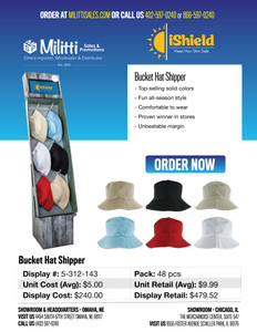 Bucket Hat Shipper - 48pcs