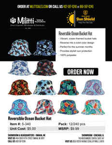 $9.99 Reversible Ocean Bucket Hat