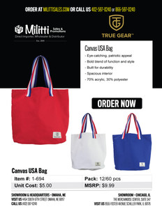 $9.99 Canvas USA Bag