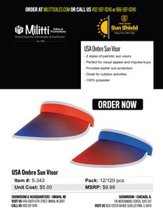 $9.99 USA Ombre Sun Visor