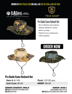 $9.99 Pro Guide Camo Outback Hat