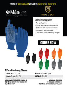 $3.99 2 Pack Gardening Gloves