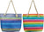 $14.99 Striped Beach Bag with Rope Handle