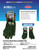 $3.99 Forest Green Garden Gloves with Rubber Palm