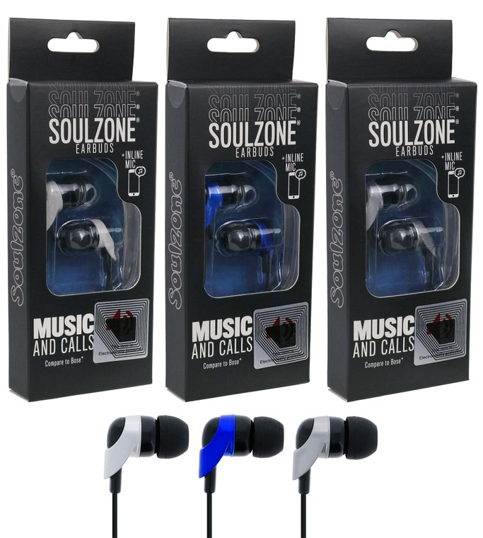 $7.99 Soulzone Earbuds with Inline Mic