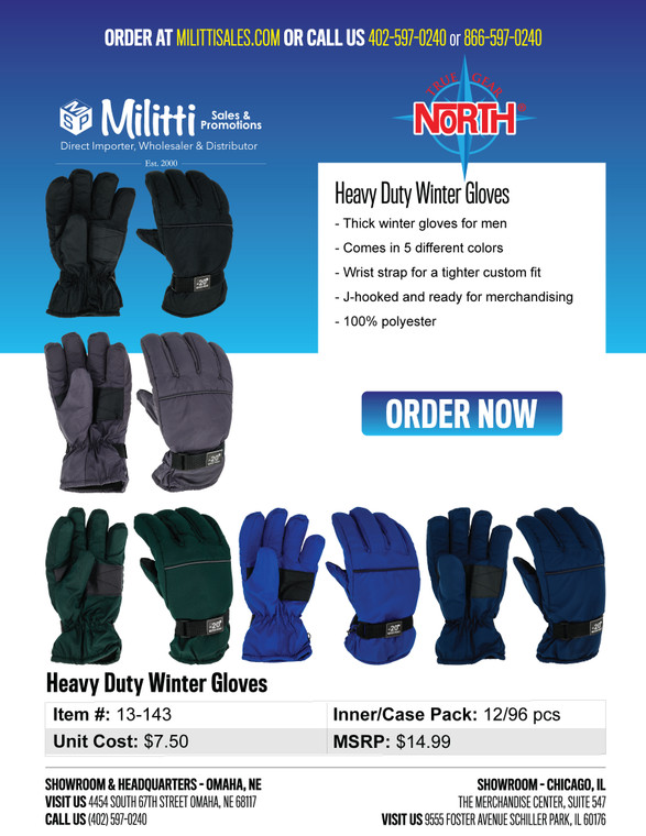 $14.99 Heavy Duty Winter Gloves