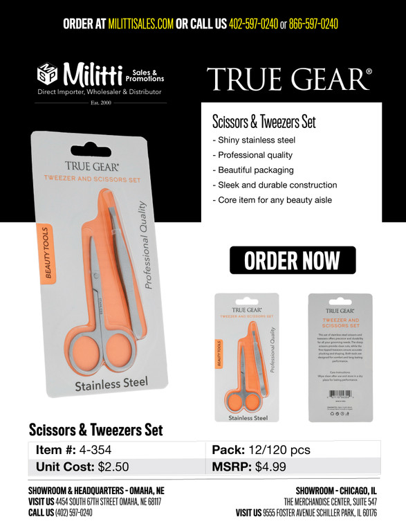 $4.99 Scissors & Tweezers Set