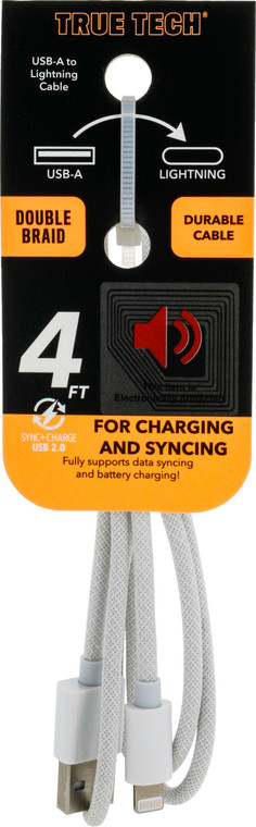 $9.99 Lightning to USB-A 4FT Double Braid Cable