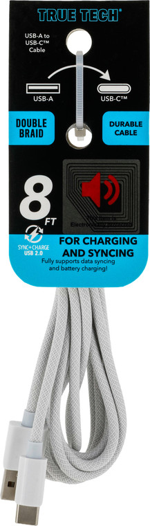 $14.99 USB-C to USB-A 8FT Double Braid Cable
