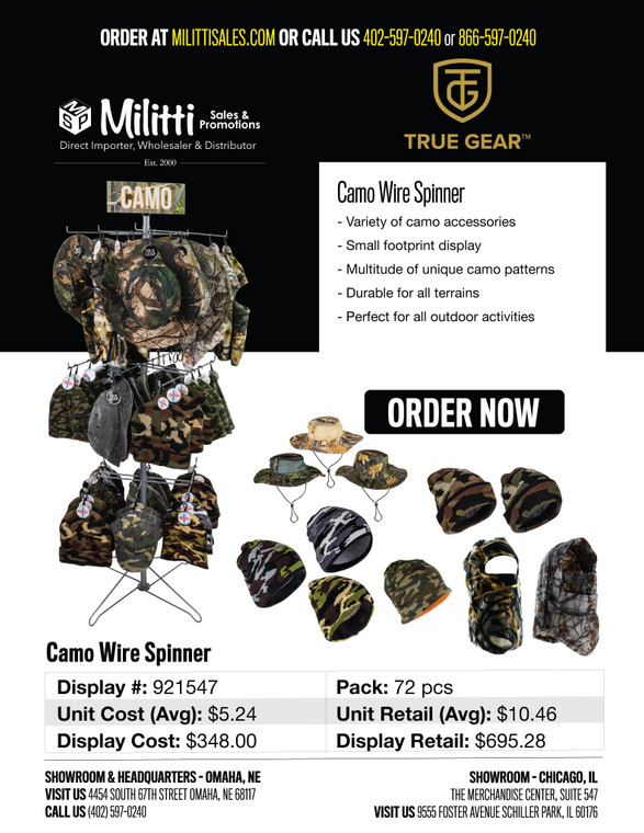 Pro Guide Camo Wire Spinner