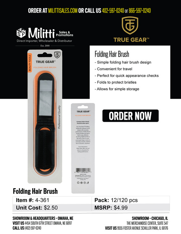 $4.99 Folding Hair Brush