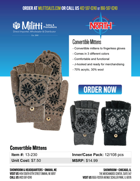 $14.99 Convertible Mittens