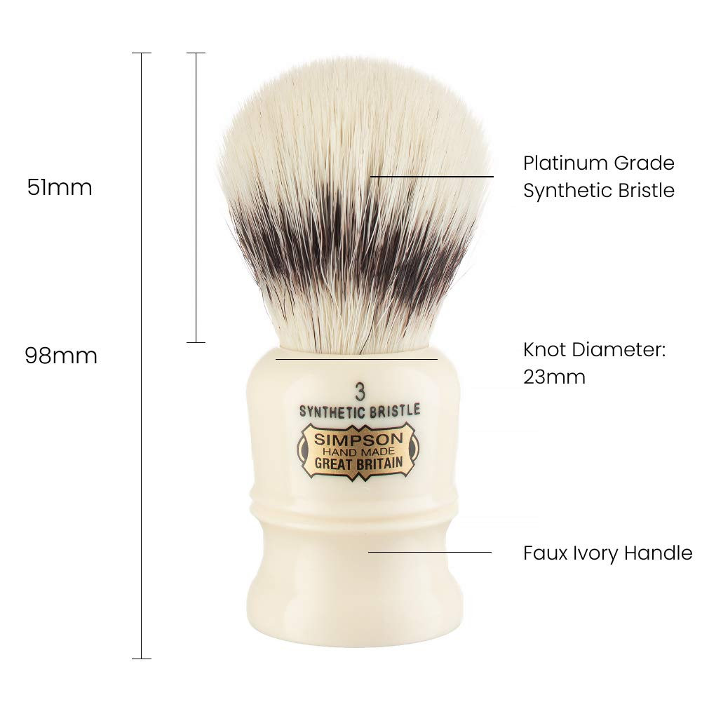 Simpsons Duke 3, Synthetic Bristle Shaving Brush | DovoOnline.com