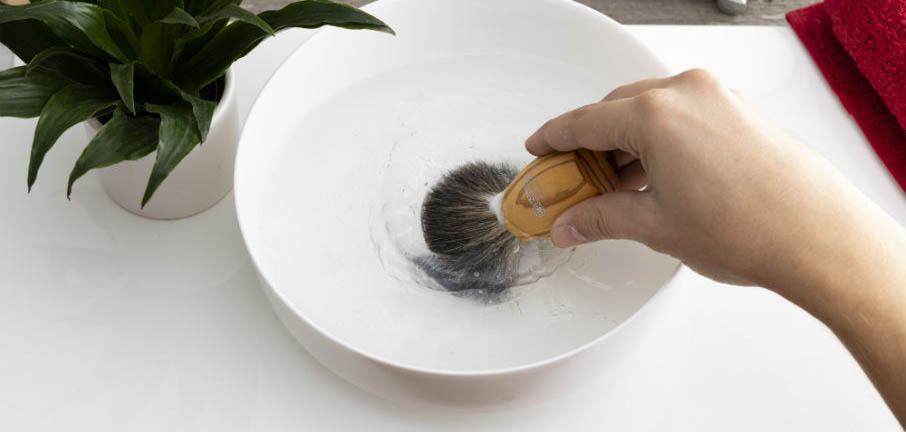 shaving brush cleaning and care