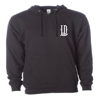 LD Script Back White Font Hoody