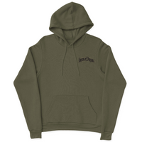 Script Front Snow Goose Flock Back Black Font Hoody