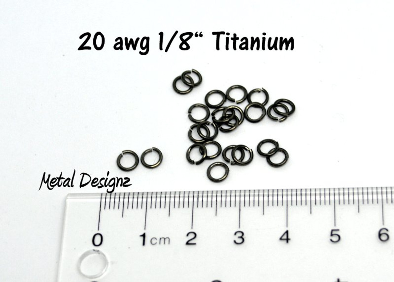 Titanium Jump Rings 20 Gauge 1/8 id. - Metal Designz