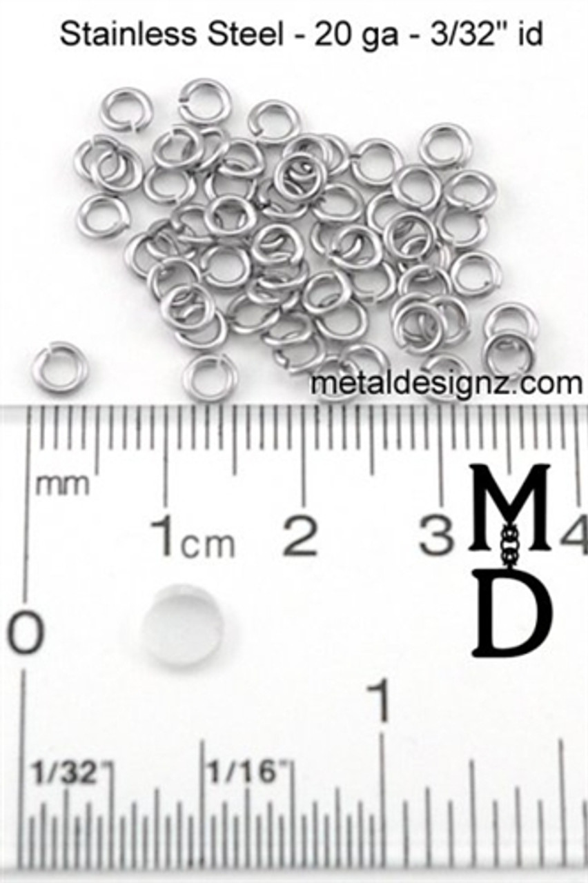 Stainless Steel Jump Rings 22, 20, 19, and 18 Gauge You Pick the Size 3mm  to 12mm OD Best Commercially Made 100% Guarantee 