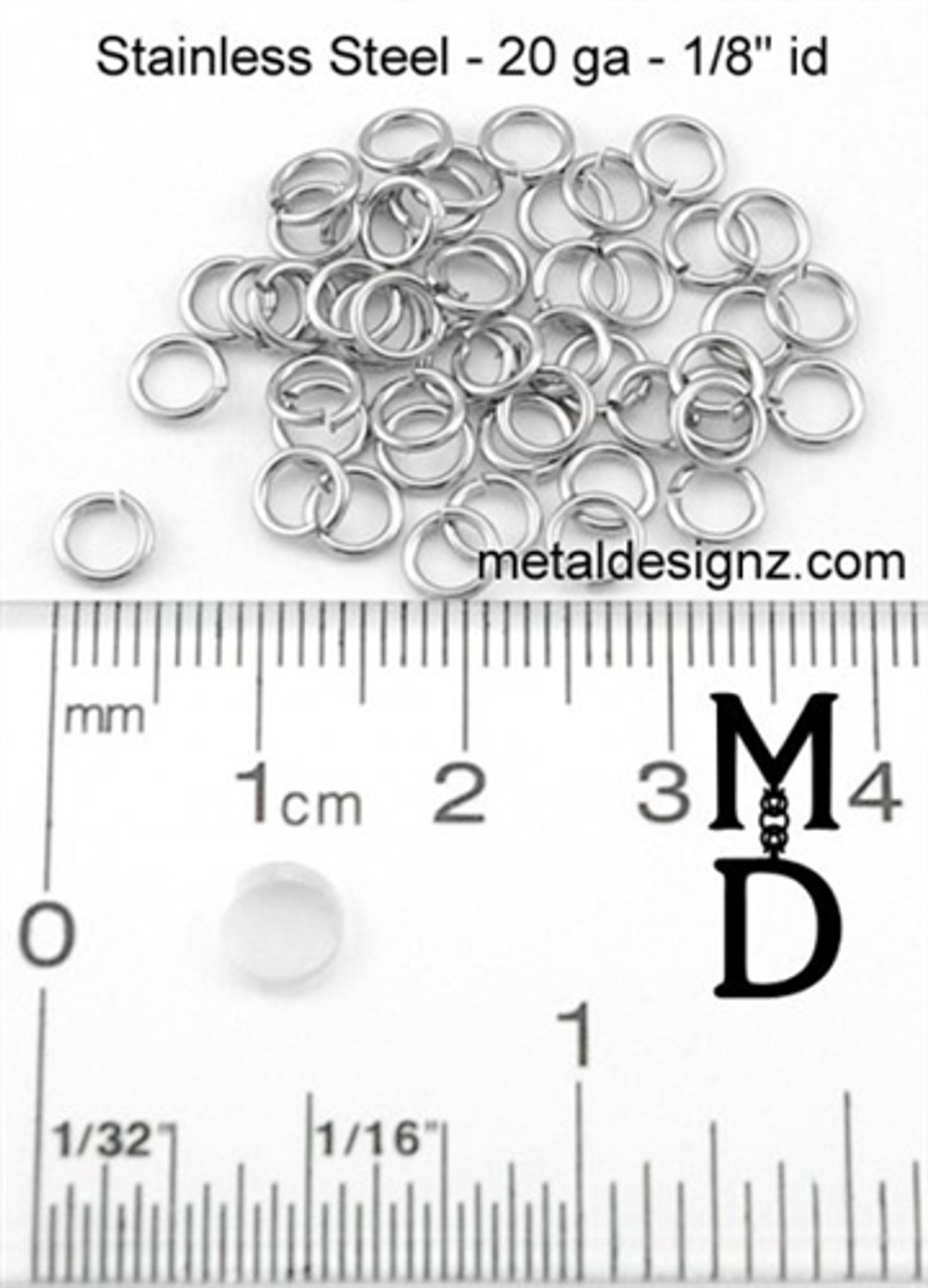 20 Silver stainless steel oval jump rings 6, 9, 10 or 13mm