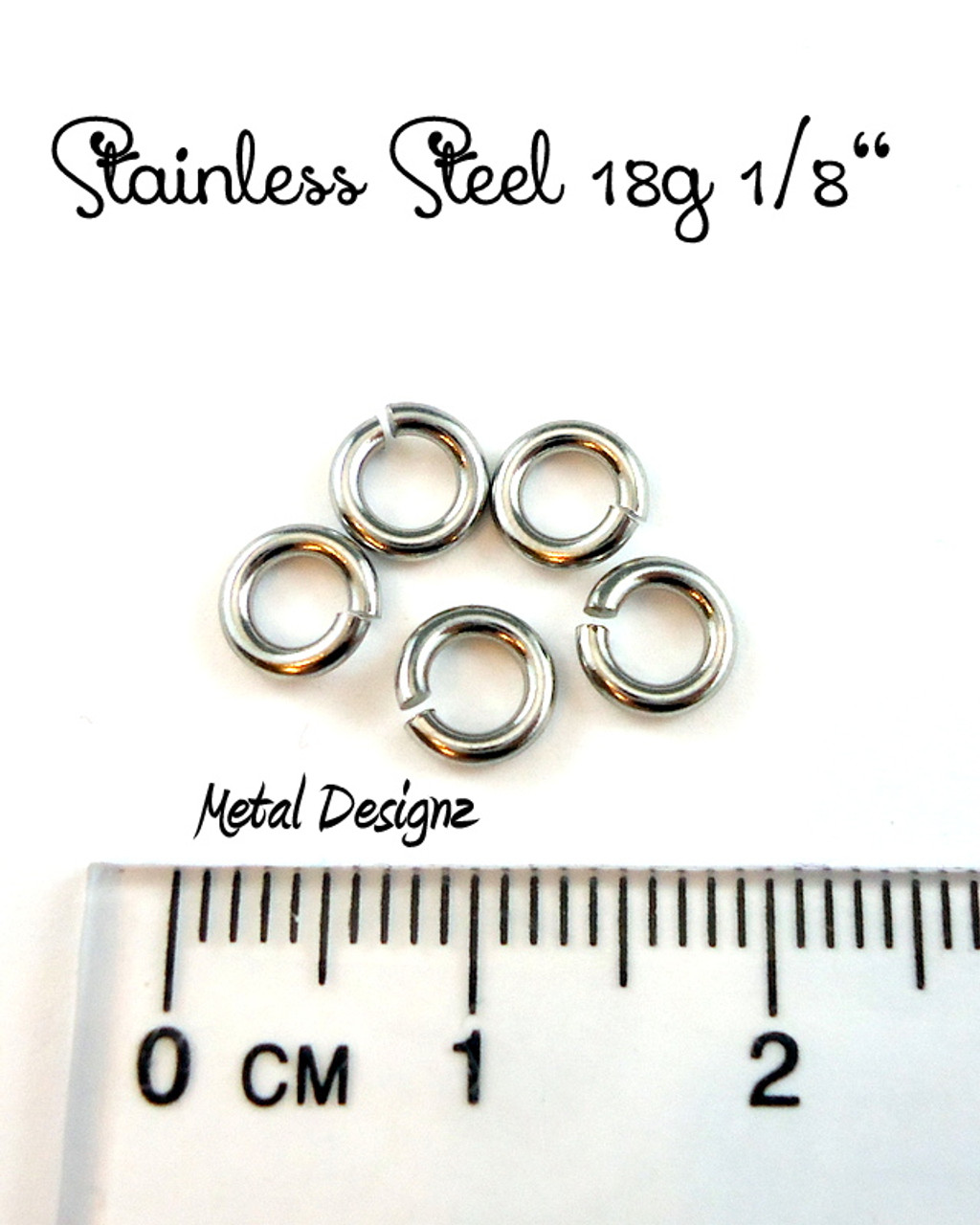 304 Stainless Steel Open Jump Rings, Electrophoresis Black, 18 Gauge,  7x1mm, Inner Diameter: 5mm