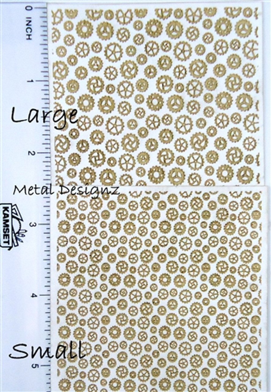Laser Cut Texture Paper - Steam Punk Gears - Metal Designz