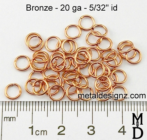Bronze Jump Rings 20 gauge 5/32" Metal Designz