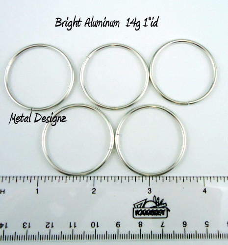 Bright Aluminum Jump Rings 14 Gauge 1