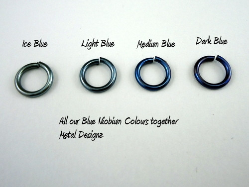 Anodized Niobium Jump Rings 18 Gauge 3/16