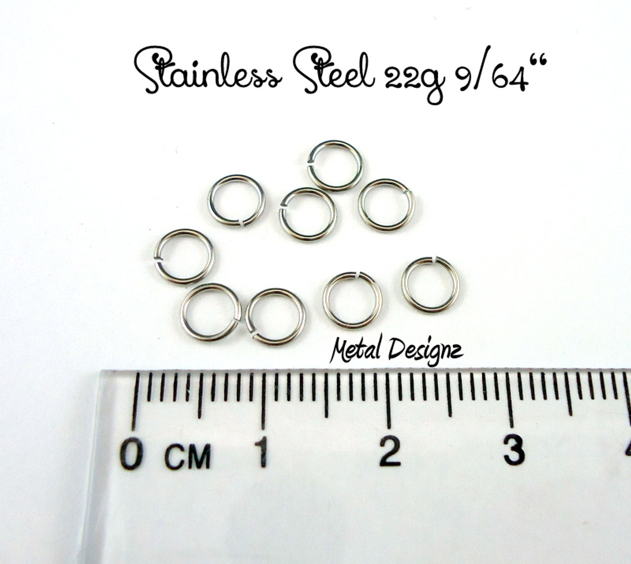 Stainless Steel Jump Rings 20 Gauge 13/64 id. - Metal Designz