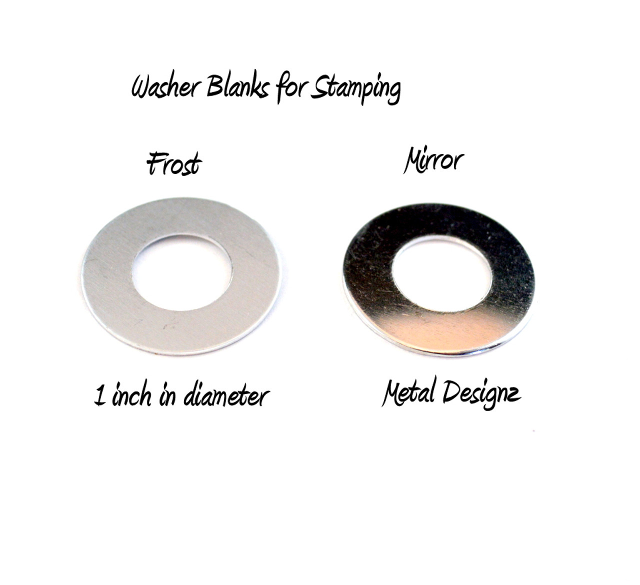 Stamping Blanks - Bag of 10 - Round Donuts - 1 Diameter - MIRROR SILVER -  Metal Designz